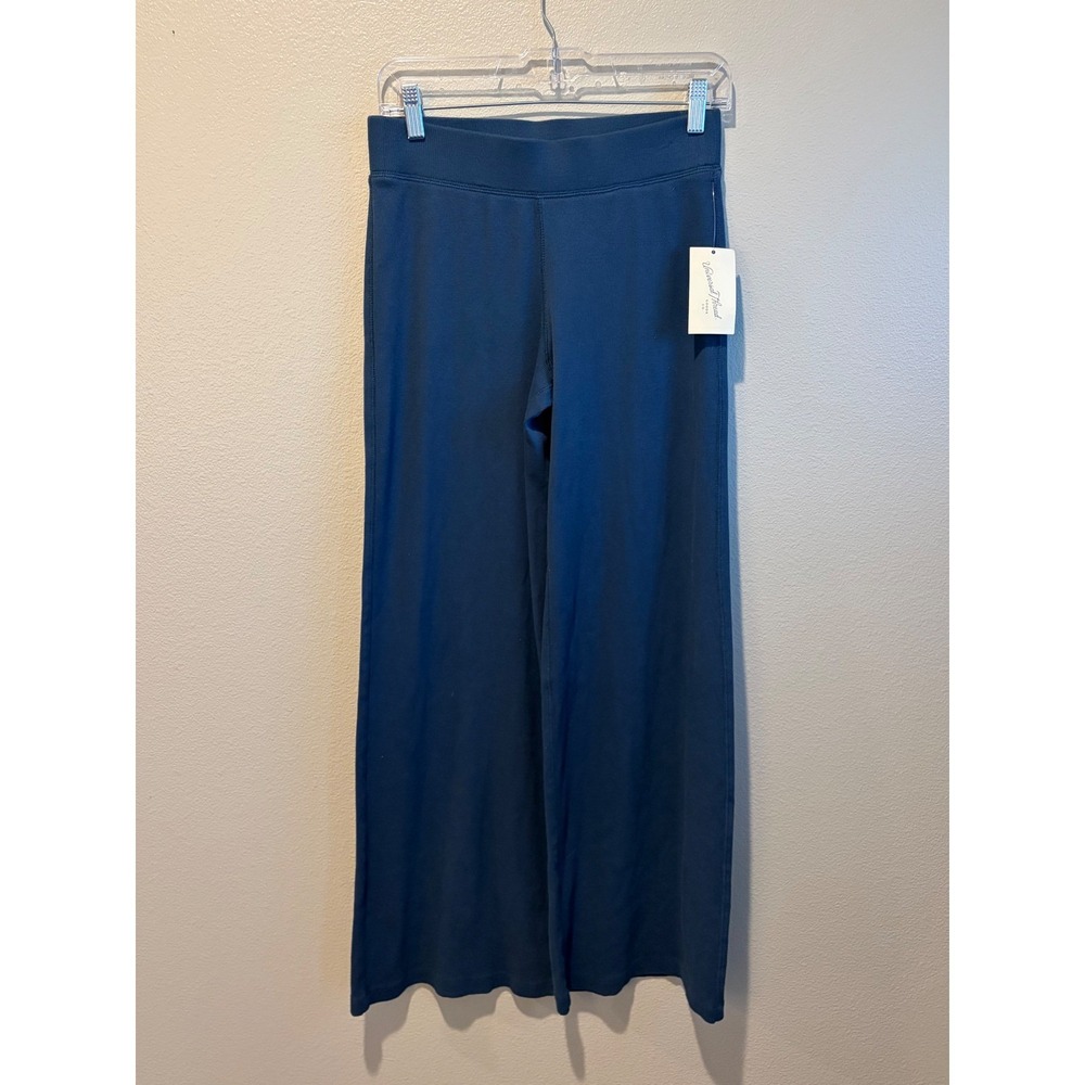 Universal Thread Navy Blue Ribbed Wide Leg Pants High Rise XS NWT 013103815